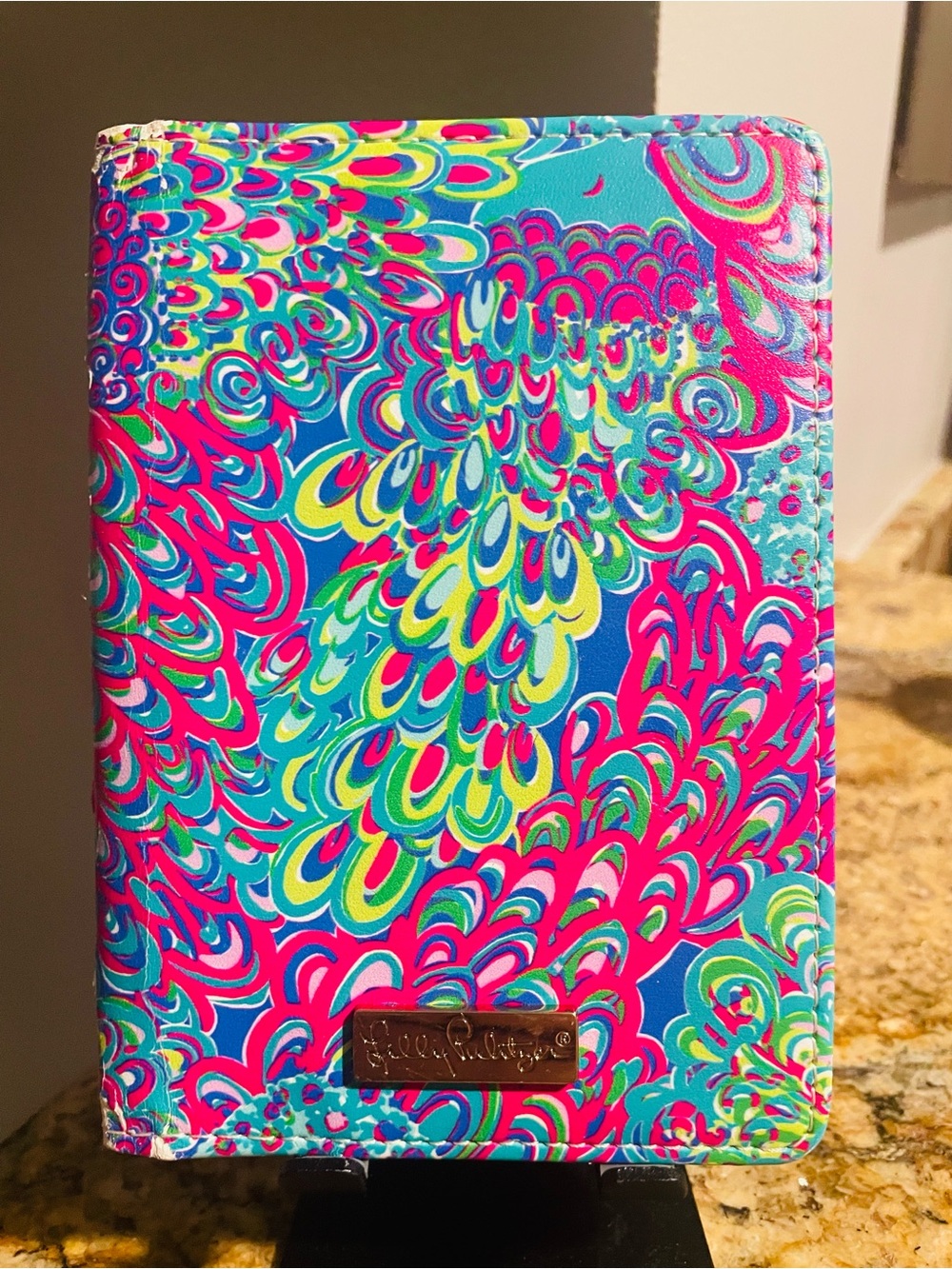 Lilly Pulitzer Neon Pink, Blue, Green & Yellow Floral-Print Passport Wallet Case